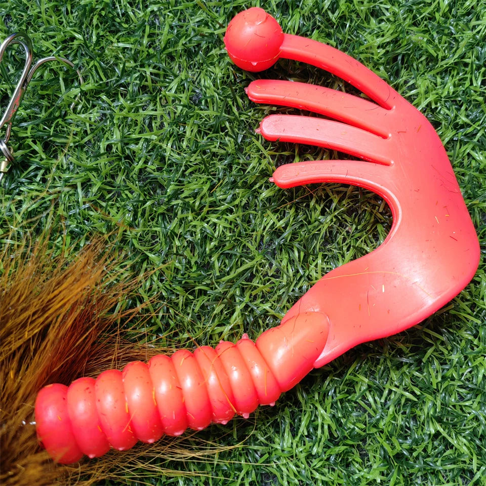Fishing Lure 85g/23cm Artificial Fly Mouse Bait Bucktail Silicone Soft Big Deer Hair Rat Tackle Head Hooks Pike Bass Winter