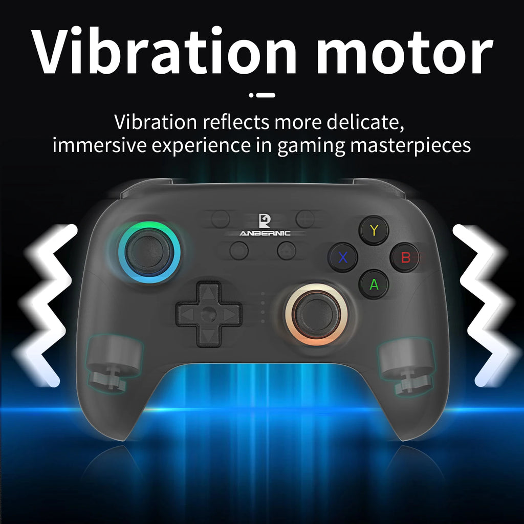 ANBERNIC RG P01 Retro Games Controller Wired/Wireless Bluetooth RGB Hall Effect Joystick XBOX Gamepad for PC Android IOS Steam - Gaming Accessories from Linloft.