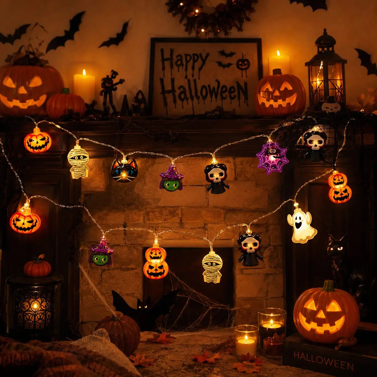 Halloween LED String Lights - String & Fairy Lights from Linloft.