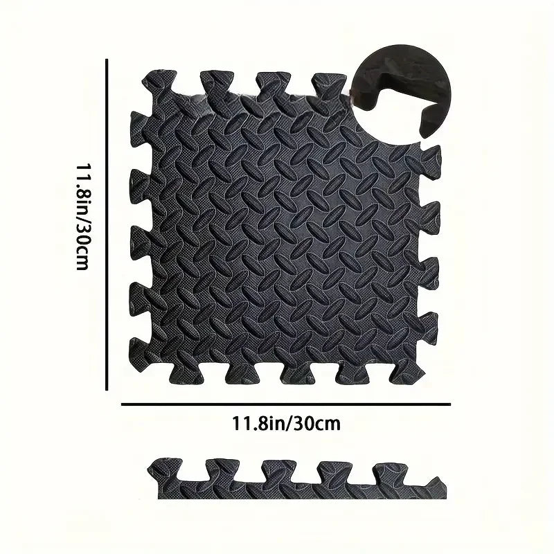 Interlocking Yoga Mat Tiles 16 Pcs - Fitness & Sporting Equipment from Linloft.