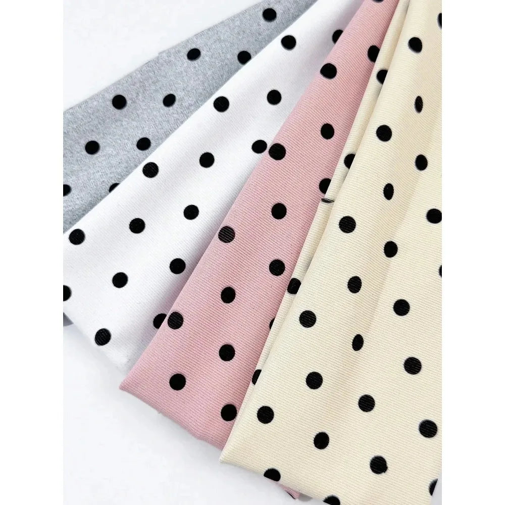 4pcs/set Ladies Polka Dot Print Wide-Edge Elastic Hair Band Face Makeup Sports Headband Stylish Hair Accessory for Women - Apparel & Accessories from Linloft.