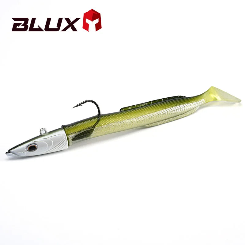 Paddle Tail Sandeel Soft Lure with Jig Head