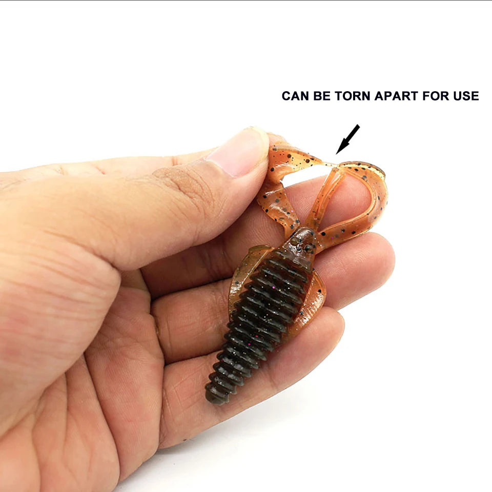Soft Fishing Lure 5Pcs 4.5g 2Pcs 15.5g Bionic Silicone Fan-shaped Artificial Bait Wobblers Swimbait Outdoor Fishing Tackles