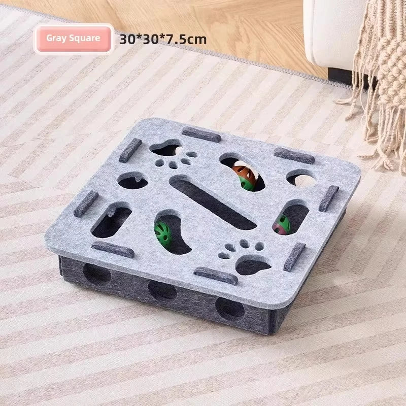 Cat Felt Puzzle Box Interactive Toy
