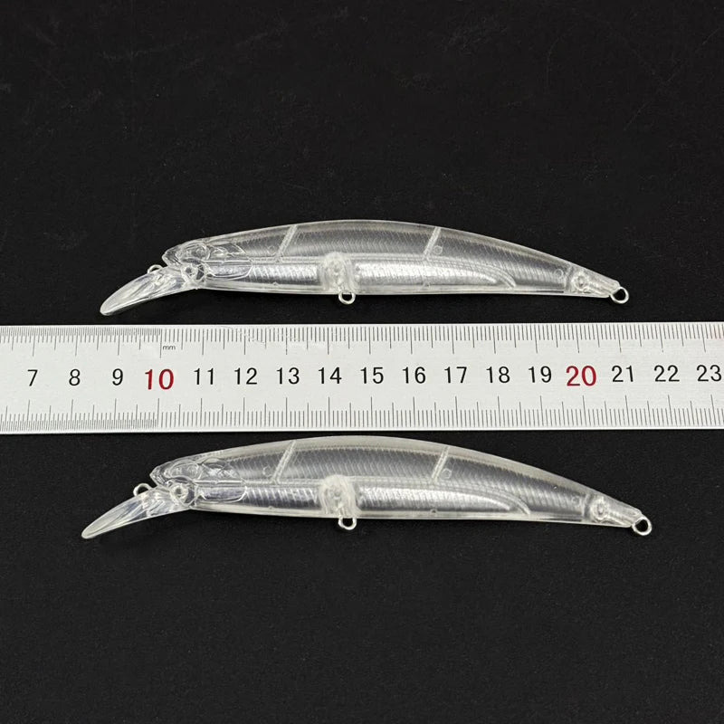 20Pcs Unpainted Minnow Lures 110mm 25g Heavy Weight Sinking Bait Long-range Fishing Bait for Sea Bass Twitch Artificial Bait