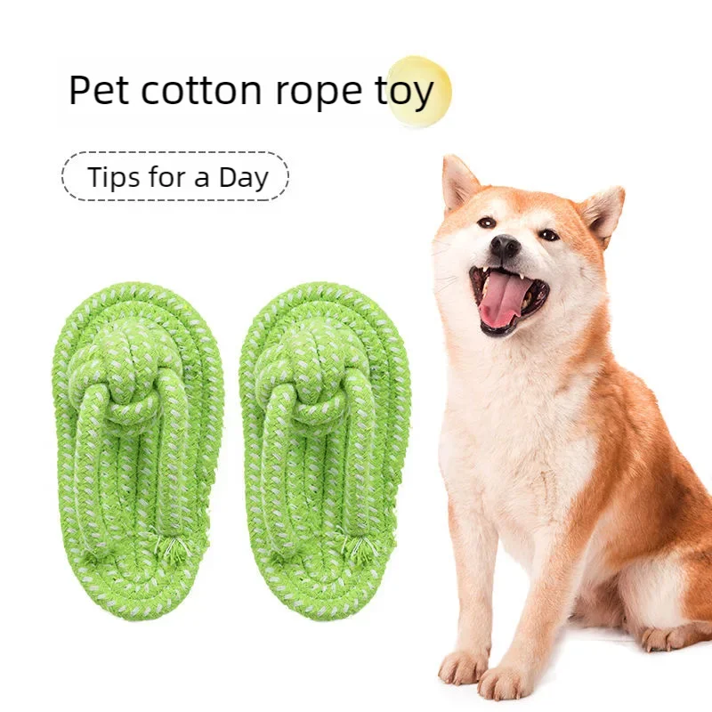 Pet Interactive Chewing Toy Cotton Slipper Rope for Small to Large Dogs Teeth Training Molar Dog Accessory - Pet Supplies from Linloft.
