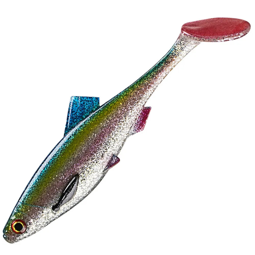 Colorful 15CM Soft Fishing Lures 3D Eyes Artificial Fish Artificial Swimbait T Tail Silicone Artificial Bait Out Fishing - Fishing Tackle from Linloft.