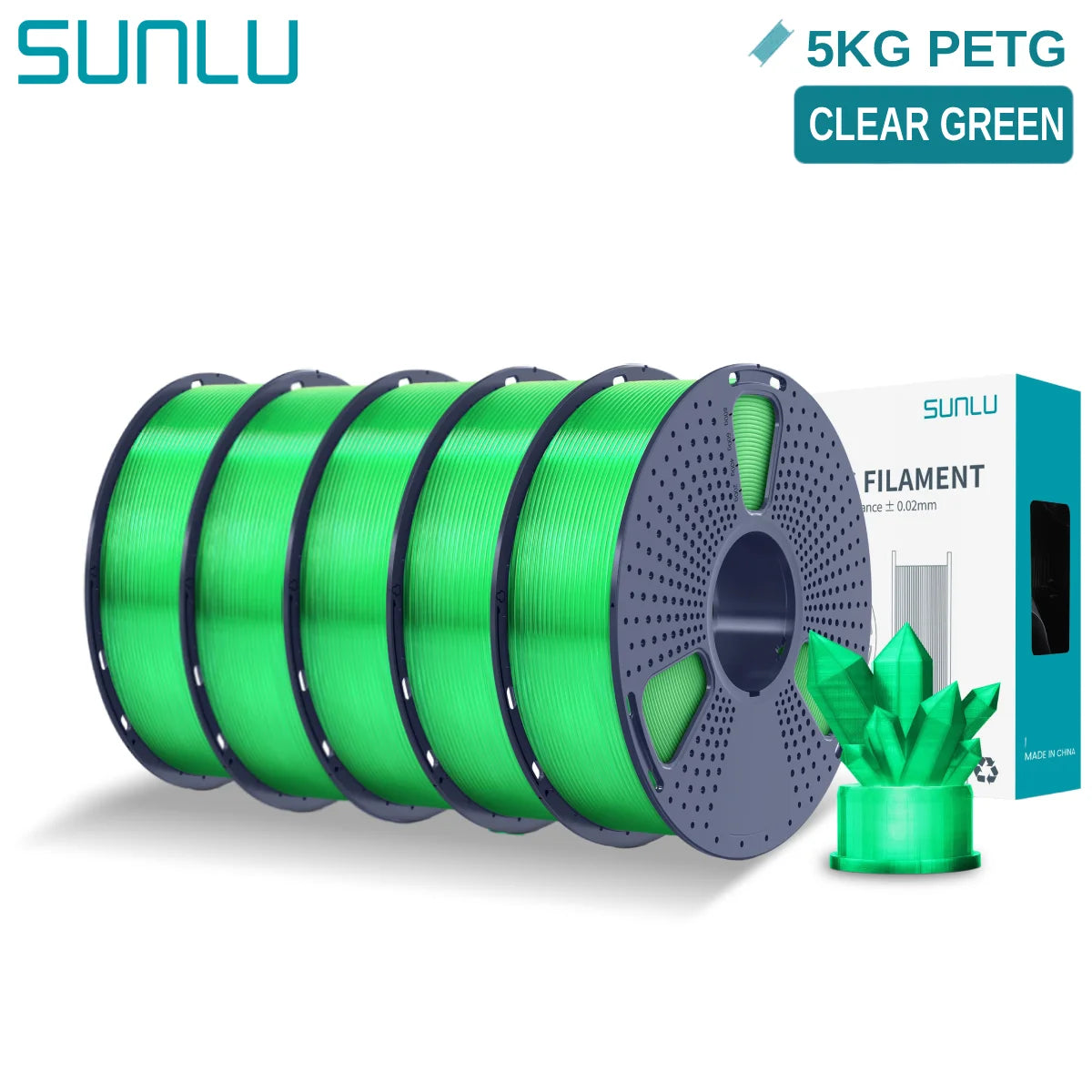 PETG 3D Printer Filament, 1.75mm 5kg - 3D Printing Accessories from Linloft.