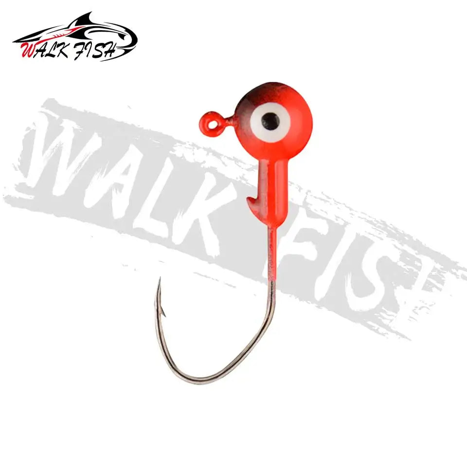 WALK FISH 5PCS/Lot Jig Head Hook 0.8g 1.75g 3.5g 5g Crank Jig Head Hook Fishing Hook Head Jig Lure Hard Bait Soft Worm Jig Hook - Fishing Hooks from Linloft.