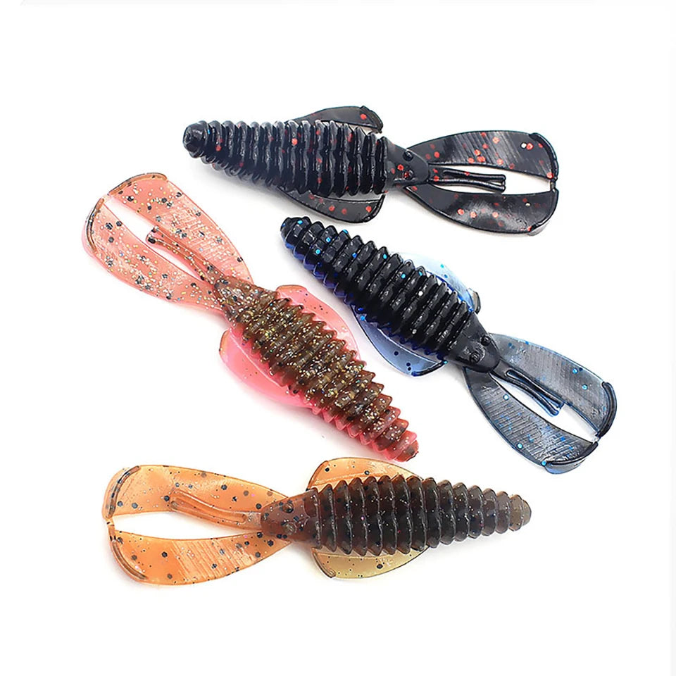 Soft Fishing Lure 5Pcs 4.5g 2Pcs 15.5g Bionic Silicone Fan-shaped Artificial Bait Wobblers Swimbait Outdoor Fishing Tackles