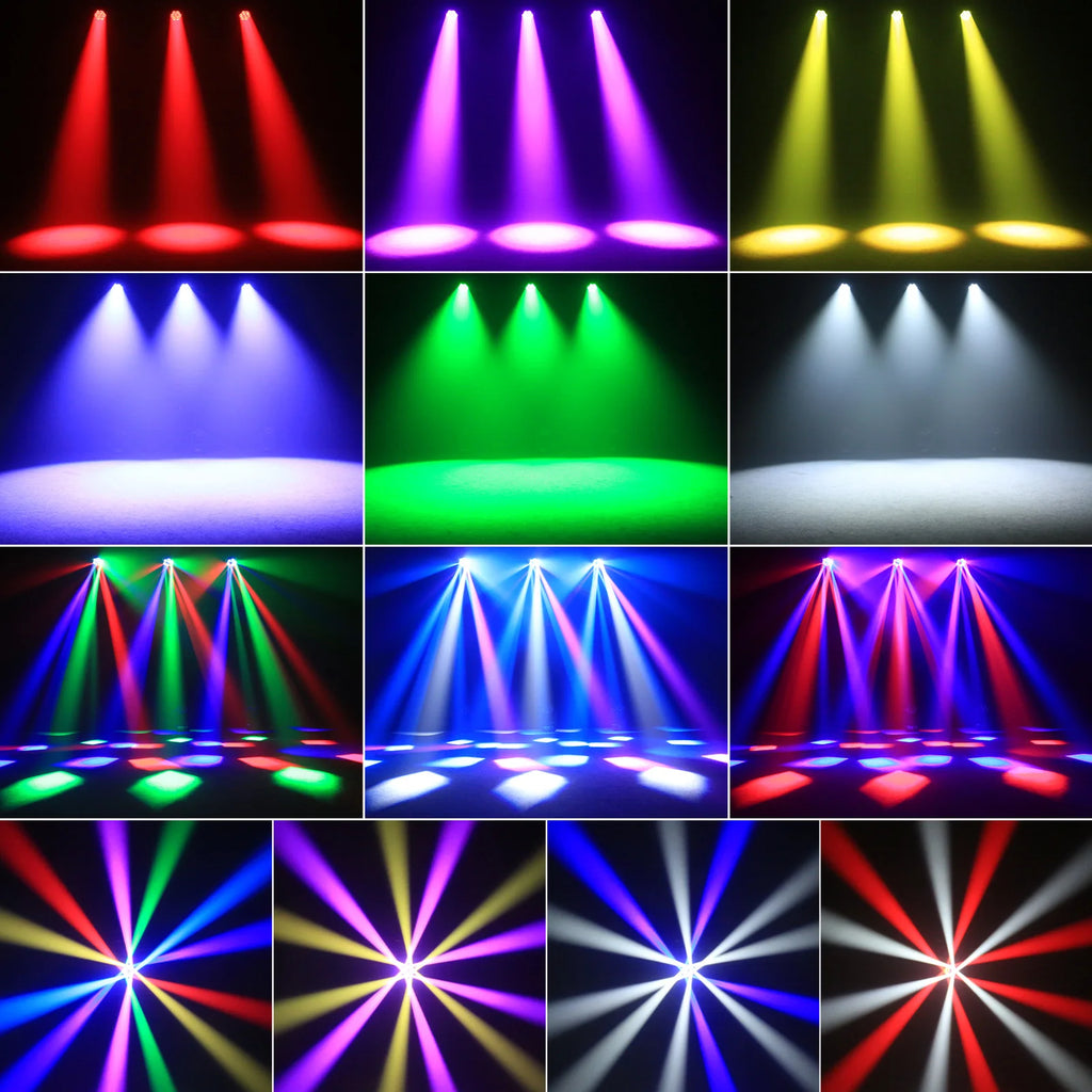 U'King 300W Moving Head DJ Lights LEDs BEE'S EYE Stage Lights DMX Control & Sound Activated For DJ Bar Christmas Wedding Party