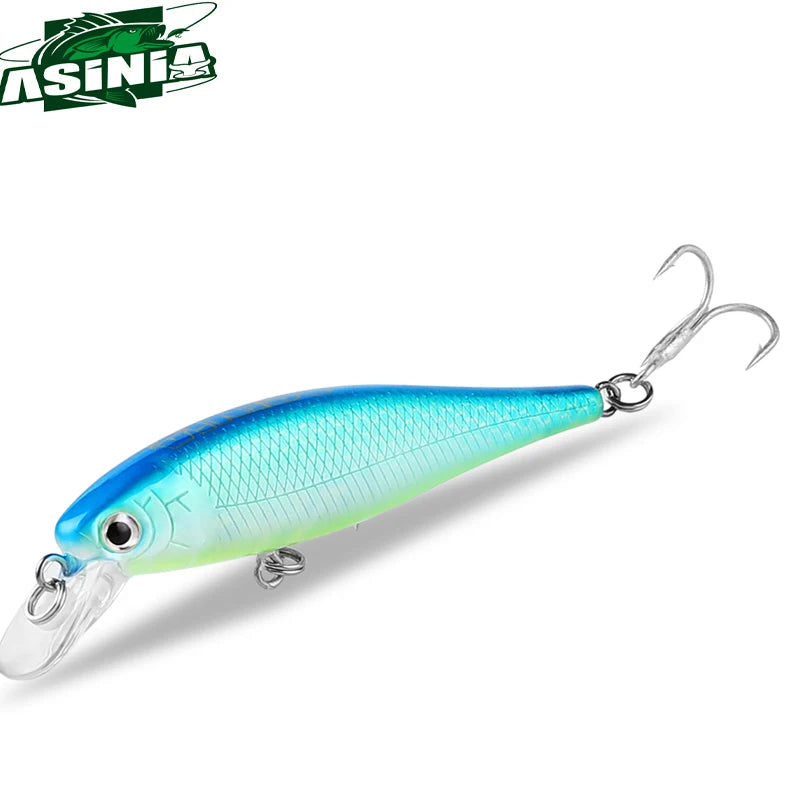 ASINIA-JACK Minnow Fishing Lures, 65mm, 6g Floating Swimming, High Quality Hard Baits, Noise System, Wobblers for Bass and Pike - Fishing Tackle from Linloft.