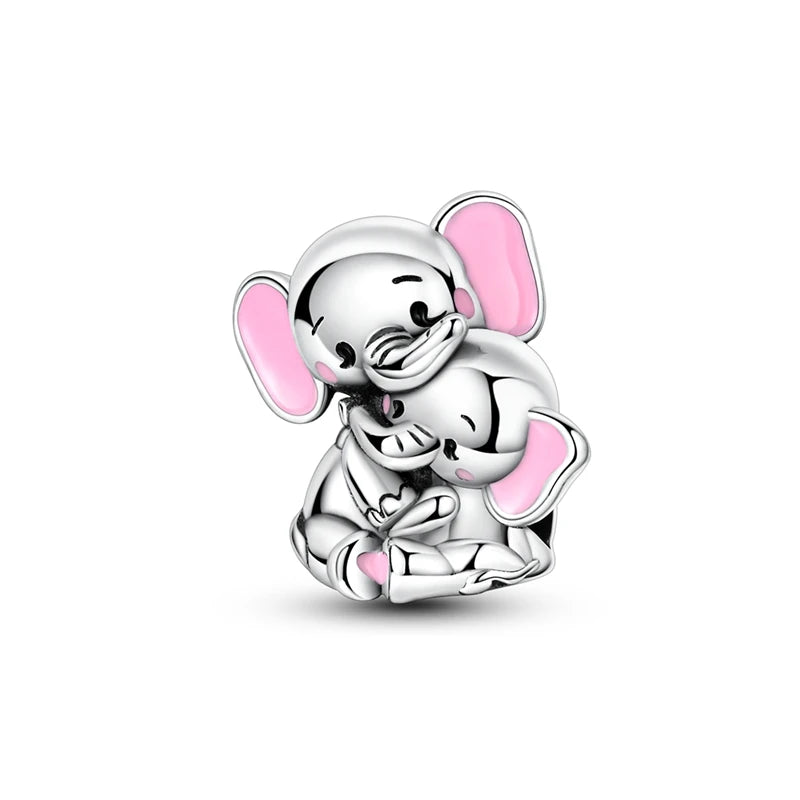 MULA Pink 925 Sterling Silver Charms Pendant Perfume Dreamcatcher Heart Love Beaded Fit Original Bracelet Women DIY Jewelry Gift - Bracelets from Linloft.