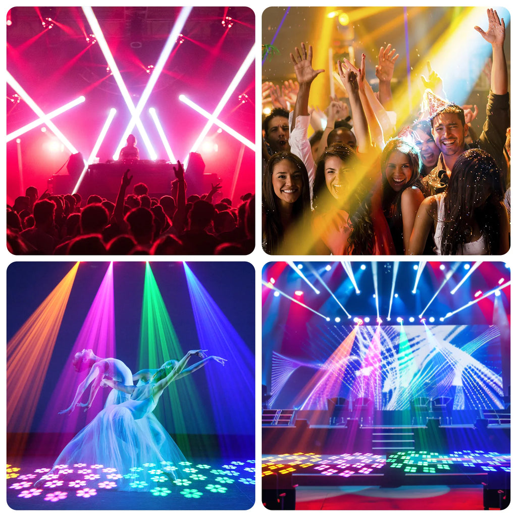 2PCS 150W RGB LED Moving Head Light Beam Effect Lighting DJ Disco Party Lights for Stage Concert Wedding Theater Live Show Club - Party & Stage Lighting from Linloft.