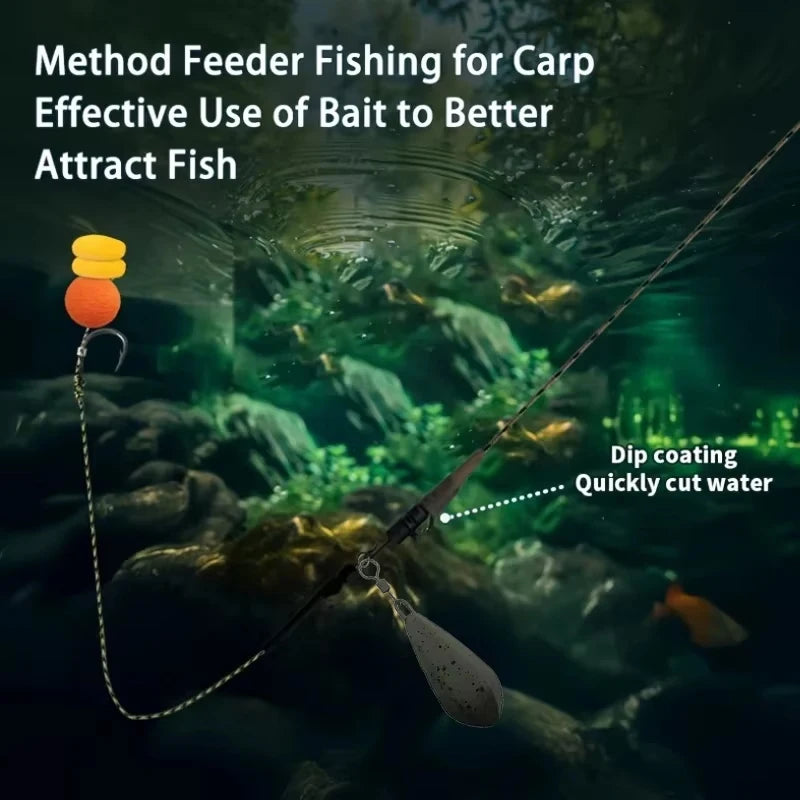 Carp Fishing Ready-to-Fish Rigs Kit,Includes Leadcore Leader with 4pcs Tied Hair Rigs & Weights (42g/56g/71g/85g/99g/113g/128g)