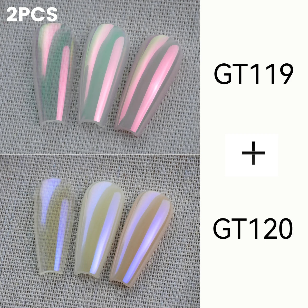 YOKEFELLOW GleamTap Cushion Aurora Chrome Nail Powder 6 Color Mermaid Aurora Effect Nail Art Glitter Decoration for Home DIY Salon Manicure GT117-GT122 - Beauty & Personal Care from Linloft.