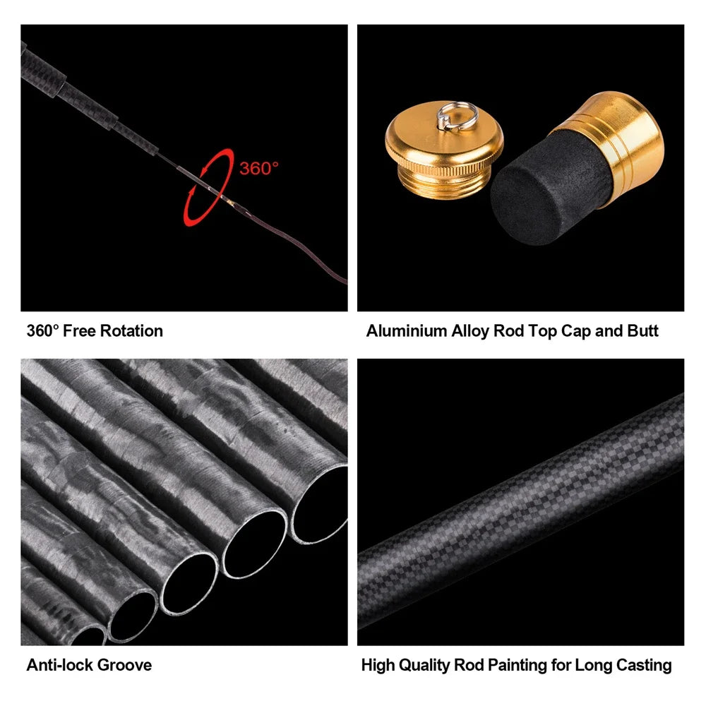 Ultralight Carbon Fiber Telescopic Carp Rod