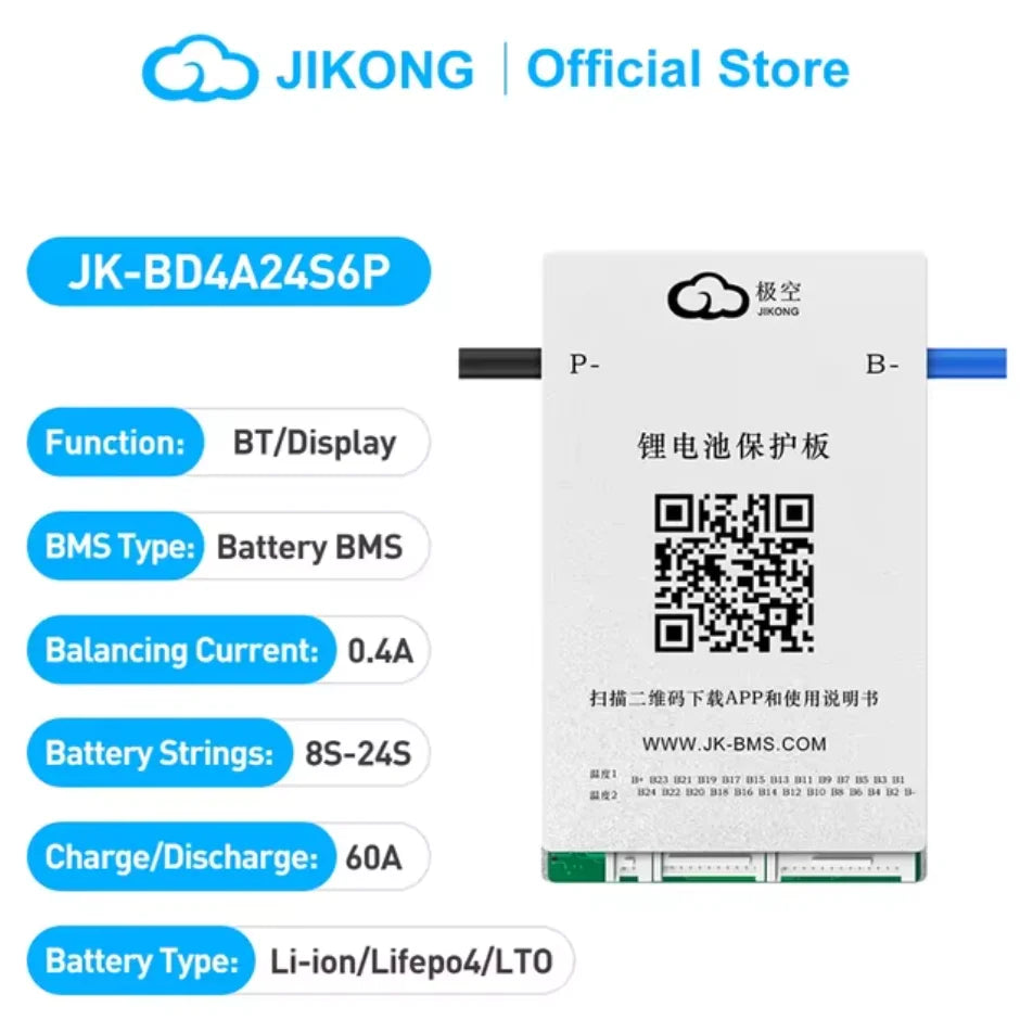 JK Smart Active Balance BMS for LiFePO4 - Electronics & Accessories from Linloft.