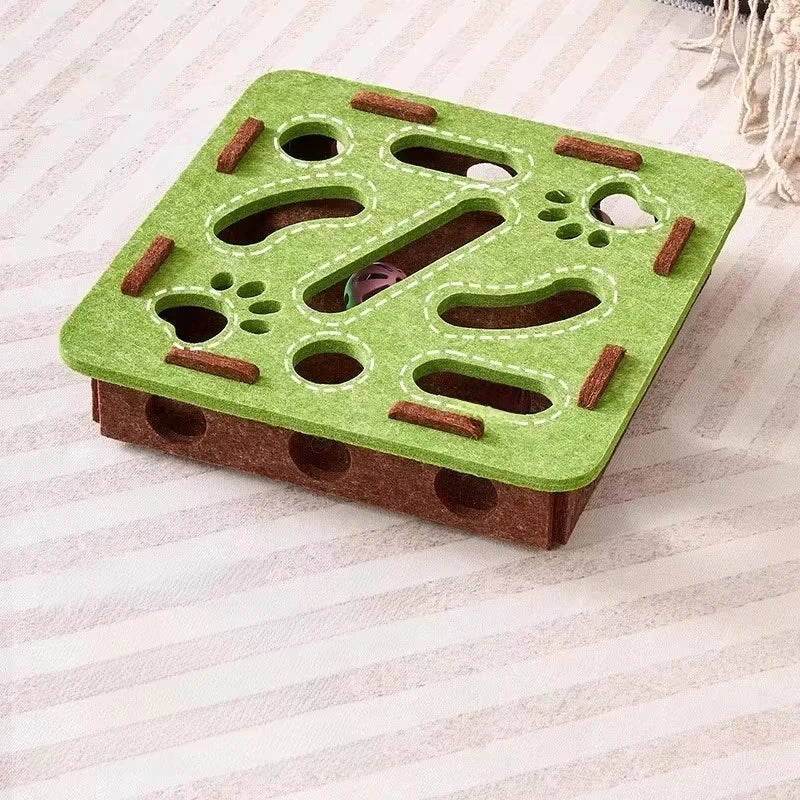 Cat Felt Puzzle Box Interactive Toy