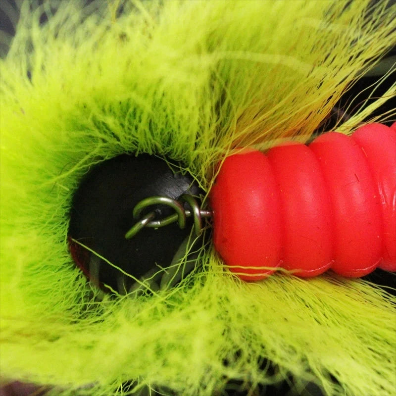 Fishing Lure 85g/23cm Artificial Fly Mouse Bait Bucktail Silicone Soft Big Deer Hair Rat Tackle Head Hooks Pike Bass Winter
