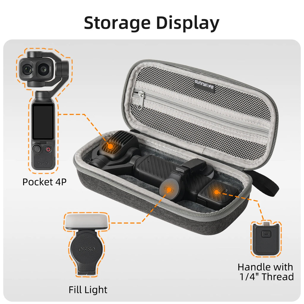 For DJI Osmo Pocket 4P Carrying Case Travel Drop-Proof Storage Bag Protector Hard Protective Bag for DJI Pocket 4P