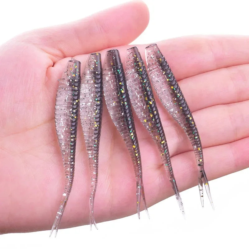Forktail Soft Worm Lures, 10-Pack - Fishing Tackle from Linloft.