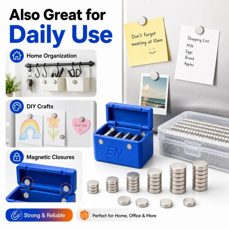 120pcs 3D Printing Magnets Set For Bambu Lab 4 Different Sizes Powerful Neodymium Magnet 3d Printing Tools Kit for DIY Parts
