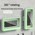 Waterproof Shower Phone Holder, Anti-Fog Touch-Sensitive Bathroom Phone Case, No-Drill Self-Adhesive Wall Mount for iPhone & And