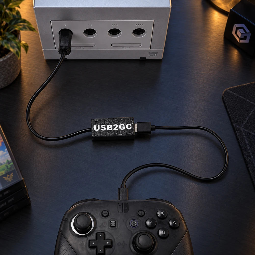 USB2GC USB Controller to NGC Adapter for GameCube Console Connect to Switch Pro, XBOX 360, PS3,PS4,PS5 USB Controllers - Gaming Accessories from Linloft.