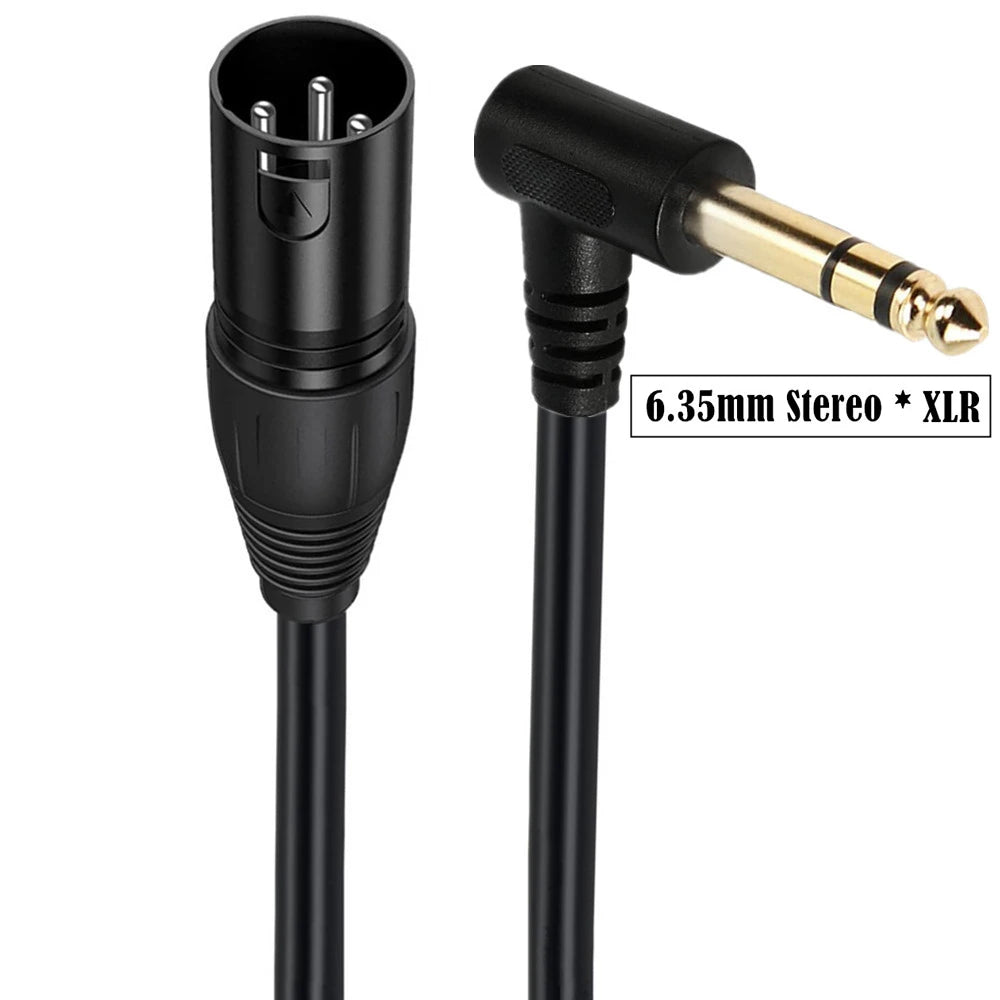 Right-Angle 1/4 Inch TRS to XLR Cable - Electronics & Accessories from Linloft.