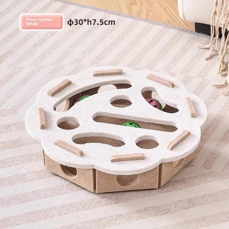 Cat Felt Puzzle Box Interactive Toy