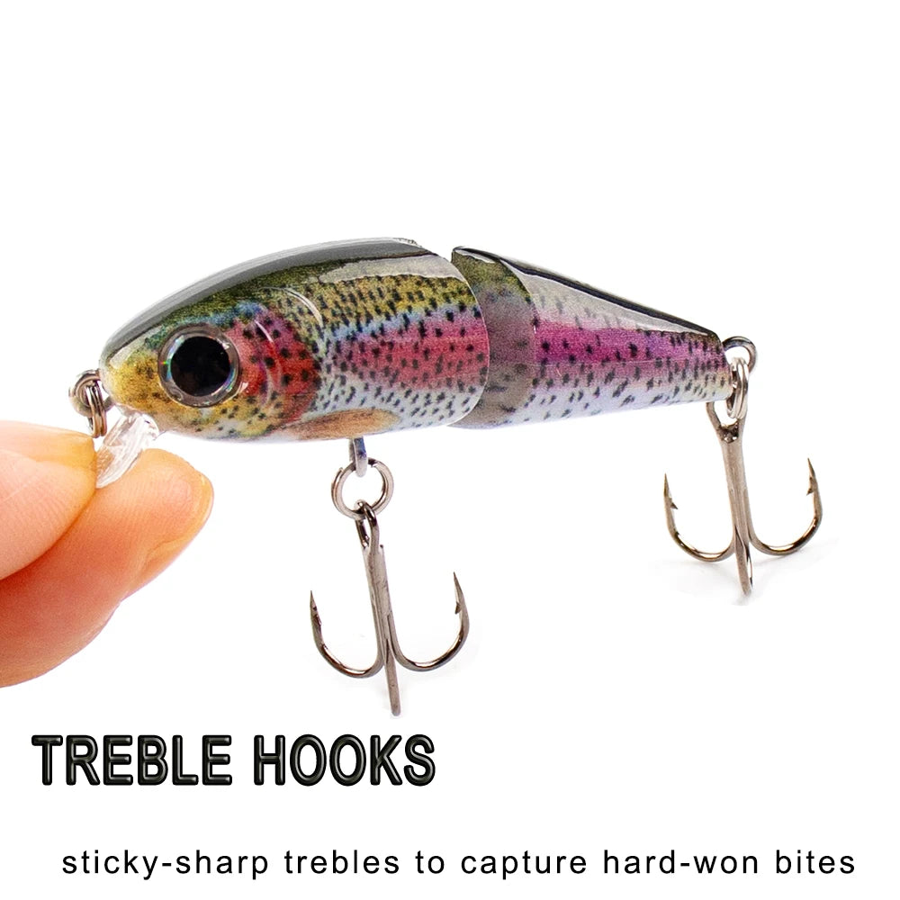 Mini Jointed Swimbait Lures, 5-Pack - Fishing Tackle from Linloft.