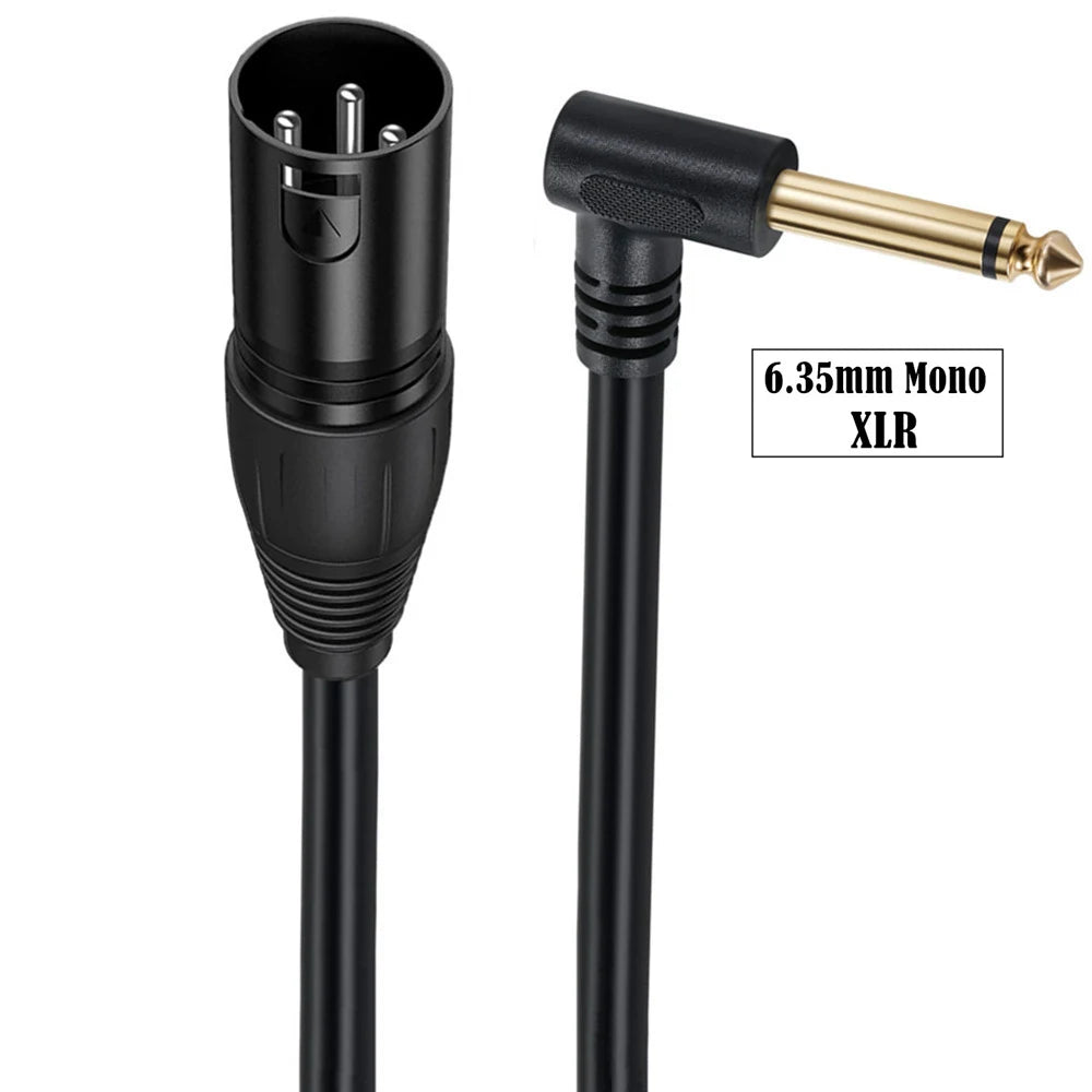 Right-Angle 1/4 Inch TRS to XLR Cable - Electronics & Accessories from Linloft.