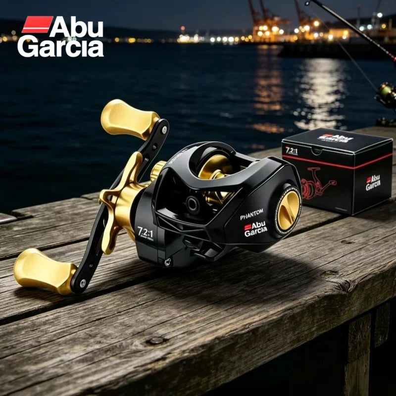 New Abu Garcia Fishing Reel Max Drag 18kg Long Cast 7.2:1 3+1BB Fresh Saltwater Design Baitcasting Fishing Pole