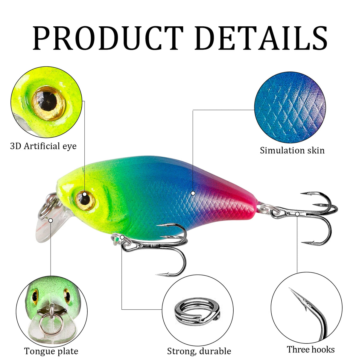 1Pcs Floating Crankbaits Fishing Lures 4.5cm 4.5g Isca Artificial Japan Hard Bait Bass Wobblers Jerkbait Fishing Tackle