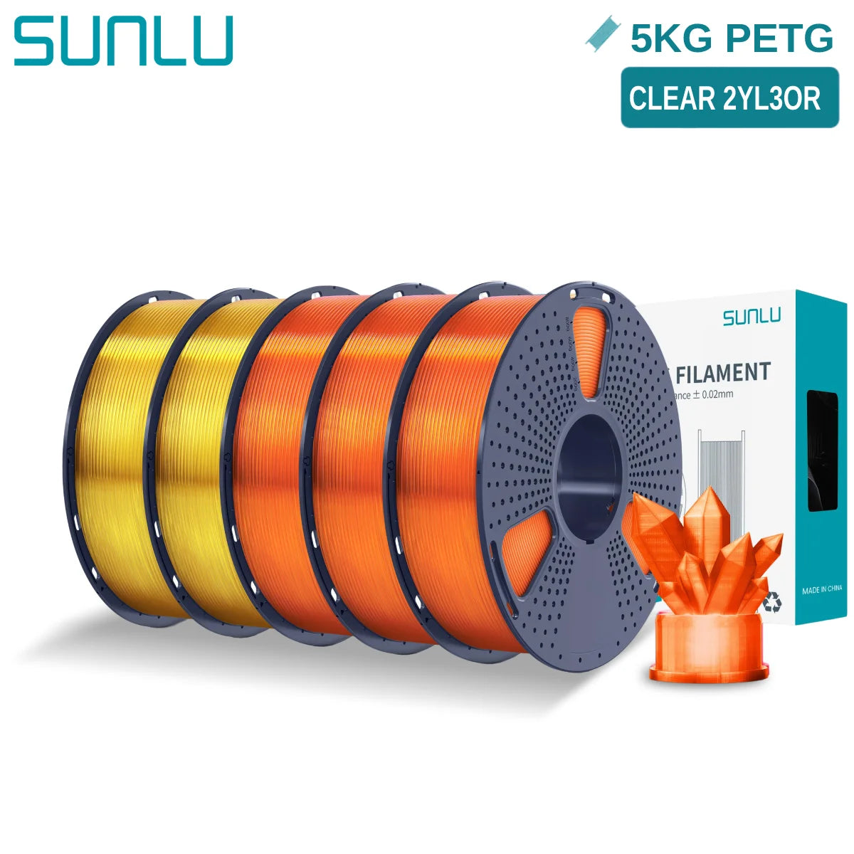 PETG 3D Printer Filament, 1.75mm 5kg - 3D Printing Accessories from Linloft.