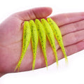 10 Pcs Forktail Worm Silicone Soft Lure 7cm 1.8g Jig Wobblers Double Colors Artificial PVC Bait for Bass Pike Fishing Tackle