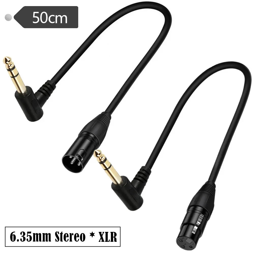 Right-Angle 1/4 Inch TRS to XLR Cable - Electronics & Accessories from Linloft.