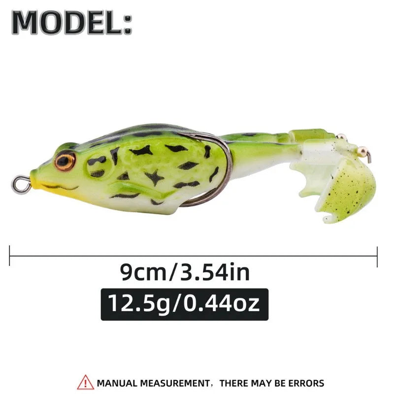 1PC Two-legged Frog Luya Soft Bait Spinning Propeller Bionic Bait Bass Black Fish Outdoor Sports Camping Fishing Activities
