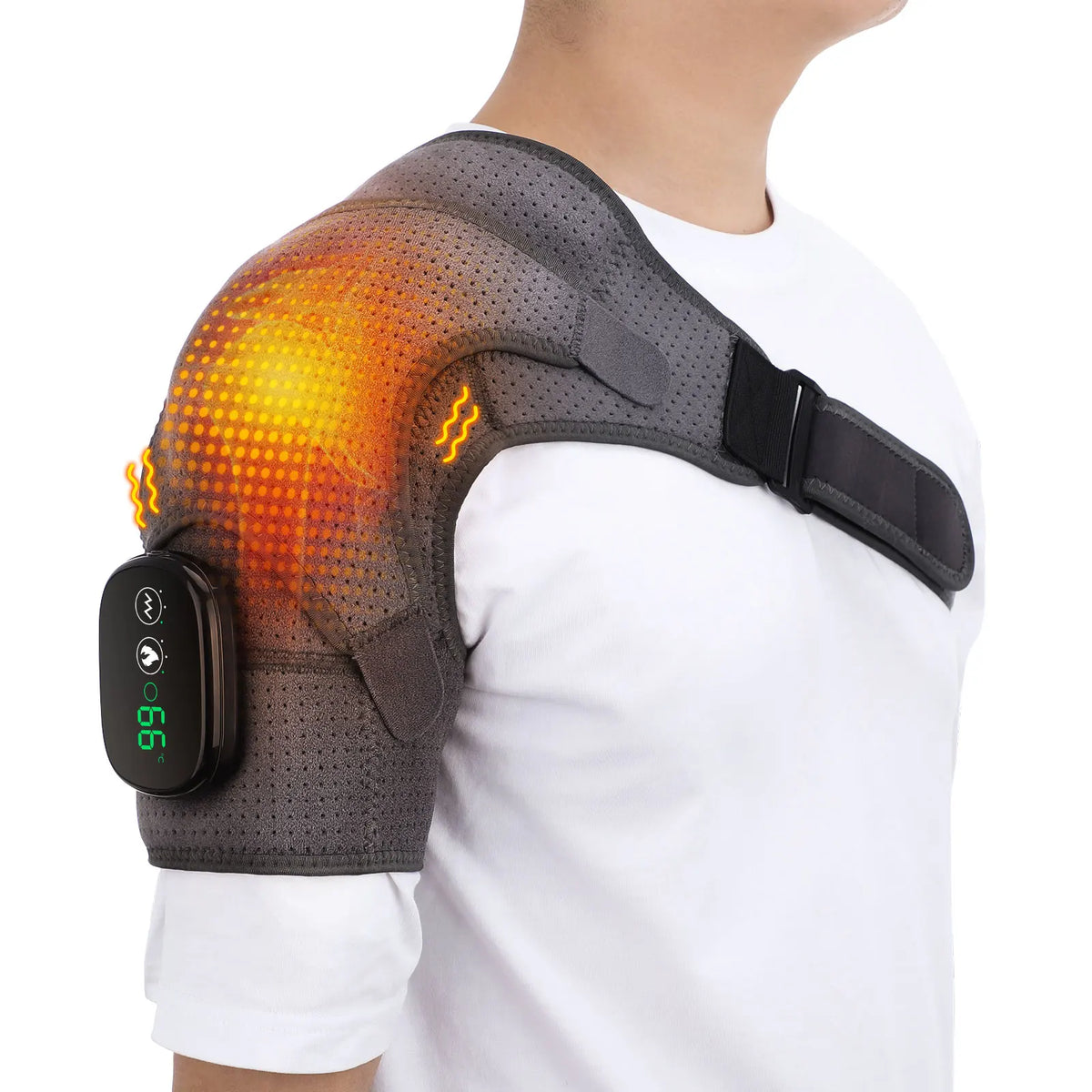 Heated Shoulder and Neck Massage Wrap - Fitness & Sporting Equipment from Linloft.