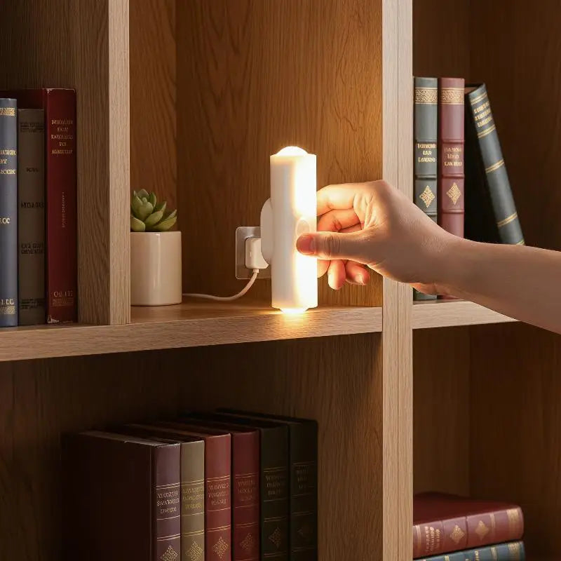 [J] Rechargeable Magnetic Wall Lamp LED Motion Sensor Light Color Night Light Automatic Room Lights