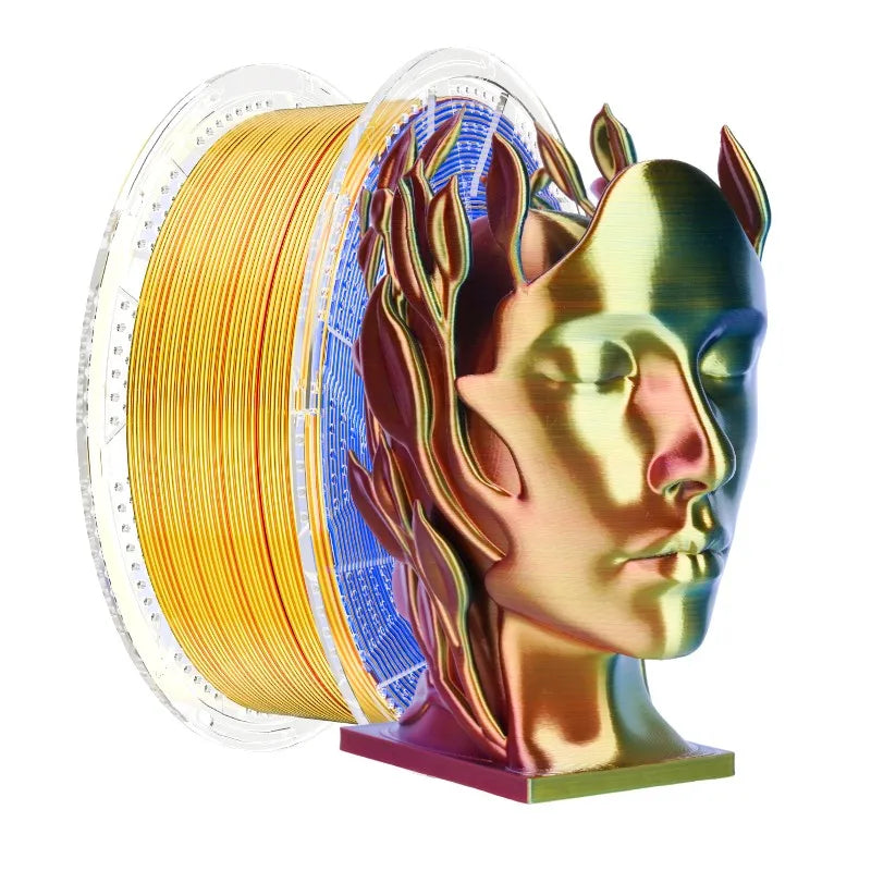 Conjure Silk PLA Rainbow Matte Multi-Color 1.75mm Dual/Tri Colors Fast Filament Plastic 1KG For 3D Printer Materials - 3D Printing Accessories from Linloft.