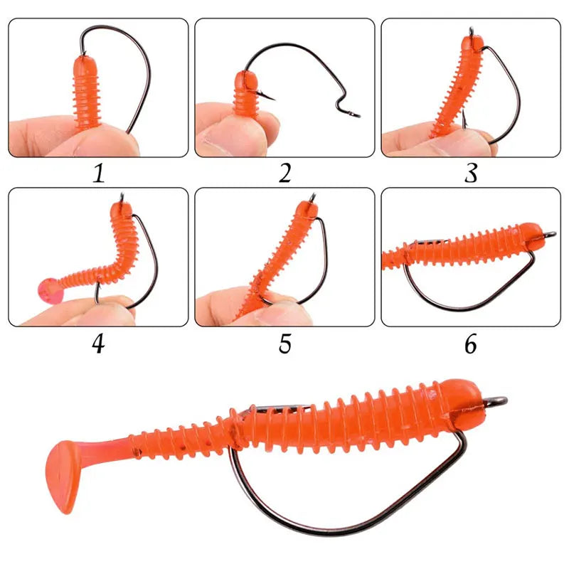 JYJ 100pcs a lot offset fishing hook , #5/0 #1/0 #1 ...#8 all sizes of high carbon steel for soft worm lure bait with big eyes