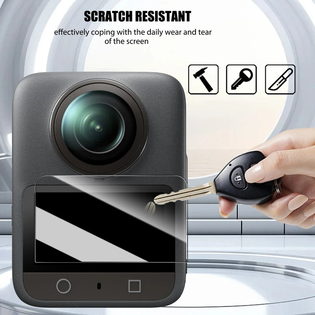 Glass for DJI OSMO 360 Camera Screen Protector 9H Hardness Anti-scratch Tempered Glass Cover Film For OSMO 360 Panoramic Camera