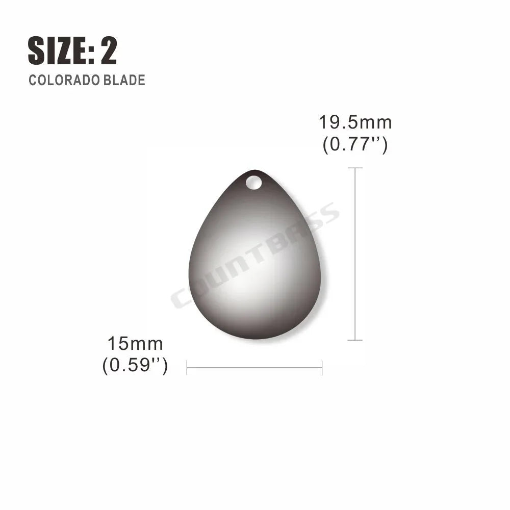 Colorado Spinner Blades, 50-Pack - Fishing Tackle from Linloft.