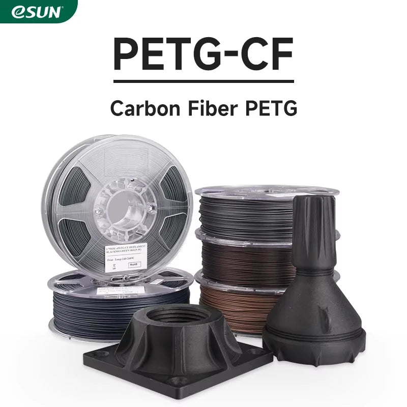 ESUN Carbon Fiber PETG 3D Filament High Strength 3D Printer Filament 1.75MM 1KG PETG Carbon Fiber Filament For Bambu Lab PETG-CF - 3D Printing Accessories from Linloft.