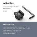 SmallRig Camera Flash SWireless Wireless Microphone Support with Cold Shoe Mount for DJI Mic/Mic 2 for RODE Wireless GO II -4822
