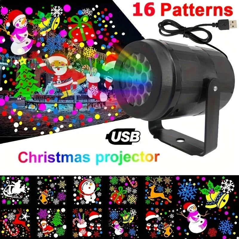 Rotating Snowflake Christmas Projector - Party & Stage Lighting from Linloft.