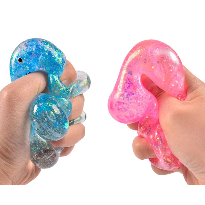 Glitter Gummy Bear Squishy Fidget Toy