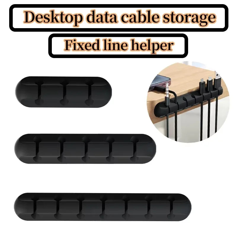 Desktop Cable Organizer, Mobile Phone Charging Cable, Data Cable Organizer, Network Wiring Fixture, Storage Bundle Buckle - Electronics & Accessories from Linloft.
